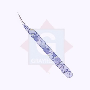 Pince à épiler en acier inoxydable avec embout en fibre pour extensions de cils, couleur et logo personnalisés - Product Image 3