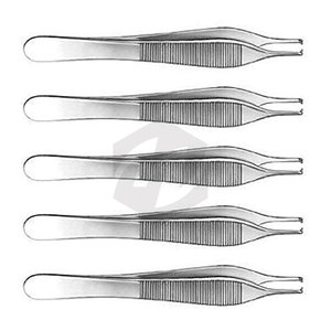 Pinces chirurgicales Adson 4 3/4 pouces, 1x2 dents, en acier inoxydable, manuelles, certifiées MOL, instruments chirurgicaux, lot de 5 pièces - Product Image 6