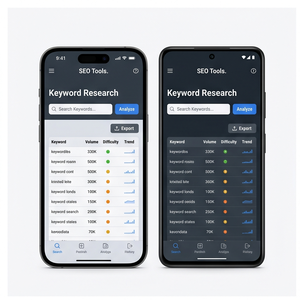 Application d'optimisation SEO Royalcraft – Recherche de mots-clés, suivi des classements, audit du site et optimisation de la recherche iOS/Android - Product Image 1
