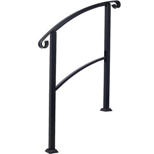 Corrimano per Scale Esterne a 1-3 Gradini, Ringhiere Flessibili in Ferro Battuto per Portico Anteriore, Dispositivi di Assistenza - Product Image 3