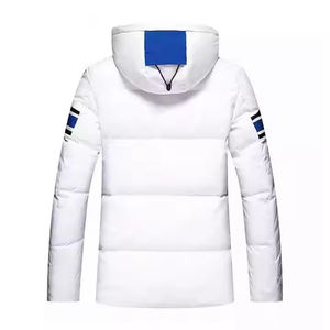 Chaqueta de plumón acolchada corta para hombre, de alta calidad, hecha a medida, con cuello alto con cremallera, parches y efecto brillante, de piel sintética, estilo burbuja, 2026 - Product Image 5