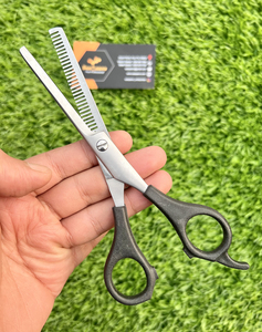 Ciseaux de coiffure professionnels à double tranchant en acier inoxydable pour barbier droitier, lame droite, pointe affûtée, confortables - Product Image 3