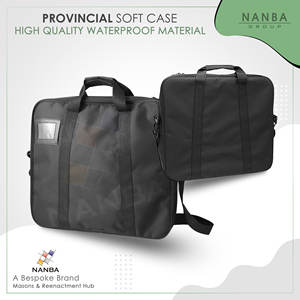 Étui de transport imperméable pour tablier maçonnique, léger, écologique, en tissu Cordura noir souple, avec broderie machine WM/MM pour insignes. - Product Image 3