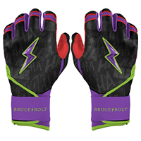 Gants de frappe de baseball en cuir durables pour adultes, avec fermeture auto-agrippante ambidextre, respirants et légers