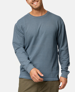 เสื้อยืดแขนยาวสำหรับผู้ชาย, เสื้อยืดคอกลมแขนครึ่งส่วนบนสีพื้นสไตล์เรียบง่าย - Product Image 3