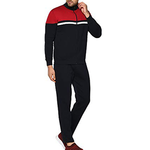 Survêtement Homme Color Block Manches Longues Fermeture Éclair Devant Décontracté Automne Respirant Polyester Coton Coupe Classique - Product Image 2