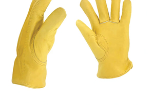 Guantes de Trabajo de Cuero Antideslizantes para Hombre y Mujer, Olson Deepak, 100% Cuero Vacuno de Grano Completo - Product Image 3