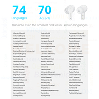 Wooask 2024 Smart Voice sans fil traduire écouteur avec boîtier de charge 144 langue traducteur dispositif traduction écouteurs