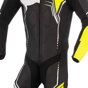 Traje de Carreras de Motocicleta Personalizado para Hombre, de Una Pieza, en Cuero Vacuno con Certificación CE, en Varios Colores, Profesional, Hecho en Pakistán - Product Image 6