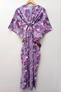 Kurta/Kurti de Algodón Textil Rajasthani, Ropa de Dormir Unisex, Suave, Transpirable, de Secado Rápido, Corte Holgado, Largo hasta la Rodilla, Informal, para Verano y Playa - Product Image 5