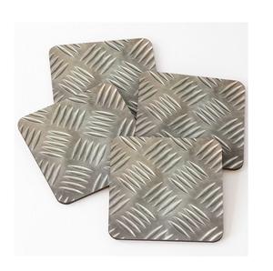 Sous-verres modernes en aluminium et laiton de haute qualité, couleur or ivoire, personnalisables pour tasses à thé ou verres - Product Image 5