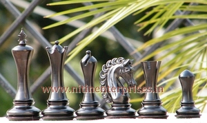 Jeu d'échecs Empire II de luxe fait main et durable en bois d'ébène ou de padouk, pièces de jeu de mémoire et d' stratégie pour cadeau - Product Image 2