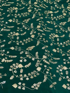 Tela africana con estampado digital y bordado de diseñador, encaje para abaya, caftán, boutique, venta al por mayor. - Product Image 1