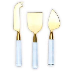 Custom Vintage Style <b>Cheese</b> <b>Knives</b> <b>Set</b> Stainless Steel With Resin pearl handle tableware Butter Cream Slicer <b>Knives</b> - Product Image 1