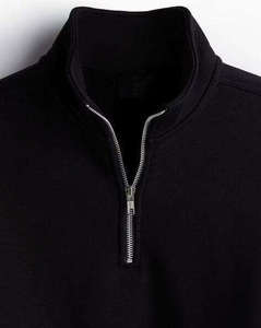 Sudadera unisex de peso pesado con media cremallera, corte holgado, cuello alto, cremallera metálica, dobladillo acanalado, de algodón de rizo, personalizada OEM al por mayor - Product Image 4