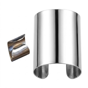 Luxury <b>Mirror</b> Polished Stainless Steel Napkin Ring Holder Modern Design Tableware For Restaurant Hotel And Wedding Dining Decor - Product Image 1