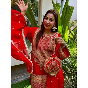 Designer XL Size Suit Set with Heavy Embroidery Sequence Work - Product Image 5