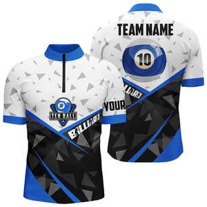 Camiseta Reversible para Hombre, de Secado Rápido, 100% Poliéster, Transpirable, con Diseño de Billar, Impresión por Sublimación, Logotipo Personalizado - Product Image 3