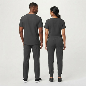 Conjunto de Uniforme Médico Personalizado Unisex de 2 Piezas, Pantalones de Enfermera, Uniformes con Cuello en V - Product Image 2