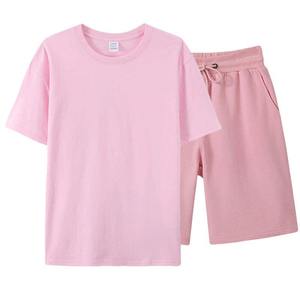 Ensemble chemise et short streetwear oversize avec logo imprimé personnalisé, délavage acide, épaules tombantes, motif uni, pour homme, idéal pour l'été - Product Image 2