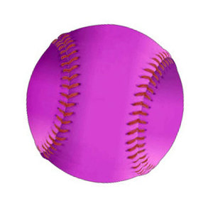 Pelota de Béisbol Morada con Costuras Rojas, Color Sólido, Estilo Estándar, Pelota de Entrenamiento Suave - Product Image 4