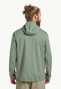 Veste de randonnée pour homme en polyester/nylon imperméable coupe-vent couleur olive, fermeture à enfiler, vêtements d'extérieur pour l'automne - Product Image 3