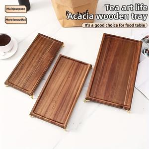 Ensemble de plateaux de rangement et de service haut de gamme avec pieds surélevés, design robuste, présentation élégante, parfait pour la décoration et l'organisation de la salle à manger - Product Image 5