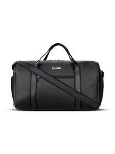 Sac de voyage en cuir véritable, forme baril, unisexe, bandoulière, fermeture éclair, style classique, marron, durable, grande capacité - Product Image 3