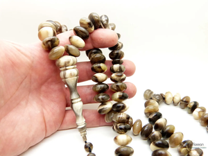 Enormes cuentas de oración islámicas de cuerno de búfalo, tasbih, subha, misbah - Product Image 6