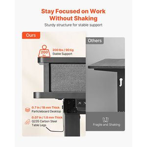 Escritorio de Esquina en Forma de L para Juegos, Eléctrico y Ajustable en Altura, con Ganchos Dobles, Cajones de Tela y Soportes para CPU, para Uso con Computadora - Product Image 4