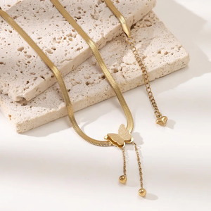 Collar de Mariposa Geométrica de Acero Inoxidable 304 de Lujo para Mujer, con un Diseño Elegante - Product Image 6