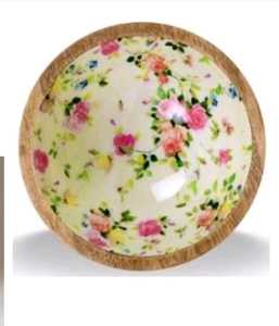 Bol en bois fait main avec motif de piment et de feuille, artisanat traditionnel chinois pour servir des aliments et offrir en cadeau - Product Image 5