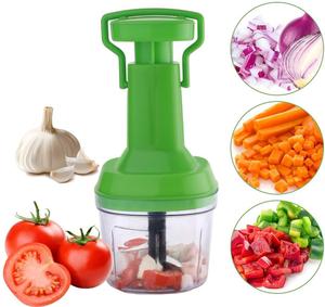 Zenara Hot Selling Manual Plastic <b>Vegetable</b> Chopper Stainless Steel Blades <b>Multifunctional</b> Push <b>Cutter</b> Rotary Design Sustainable - Product Image 3