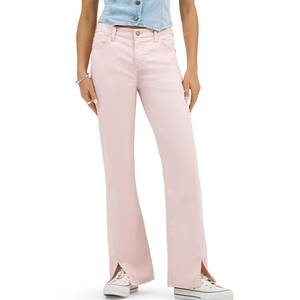 Meilleurs pantalons en jean larges pour femmes avec logo personnalisé, coupe ajustée, style devant plat, service OEM, prix de gros, pantalons en jean pour femmes - Product Image 1