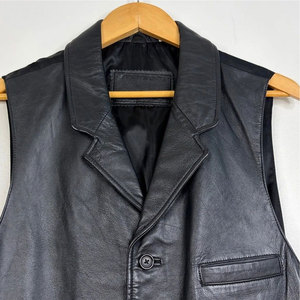 Gilet en similicuir de haute qualité pour homme, grande taille, noir, vente en gros, gilet rétro gothique 2026 - Product Image 3