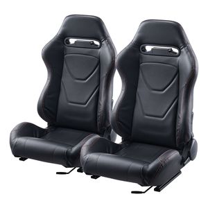 Set di 2 Sedili da Corsa Regolabili, Design Sportivo Confortevole con Reclinazione ad Ampio Angolo e Schiuma ad Alta Resilienza - Product Image 1