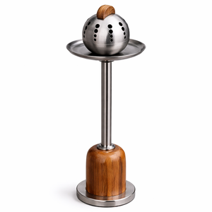 Premium stainless incense burner stand with tray modern <b>aroma</b> <b>diffuser</b> holder wooden base home decor elegant incense - Product Image 1