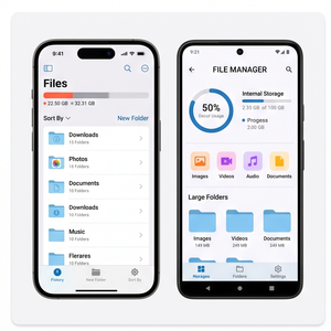 Royalcraft <b>File</b> Manager App – Smart <b>File</b> Explorer, Storage Cleaner, Secure <b>Folder</b>, Fast <b>File</b> Organizer - Product Image 1