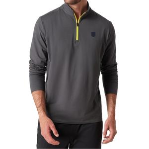 Mens Plain Stand Collar Half Zip Long Sleeve Top Tee Wholesale Custom Logo Top Mens Regular Fit Quarter Zip Long Sleeve Top - Product Image 2