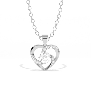 Pendentif Cœur Plaqué Or 18K Aarinya avec Diamant Taille Brillant Certifié IGI, Bijou Cadeau pour Femme pour Fiançailles et Fêtes - Product Image 4