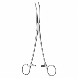 Pinzas Cardiovasculares DeBAKEY-COOLEY con Dientes Longitudinales Cruzados, Puntas Ligeramente Curvadas, 10 Pulgadas (25.4 cm) ZETOMEDPRO - Product Image 1