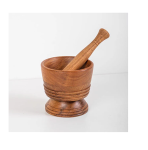 Mortar & Pestle Medicine And Garlic Masher Wholesale Supplier Wood Mortar Pestle Customized Logo Accepted - Product Image 4