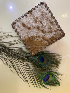 Ensemble de sous-verres à thé en cuir de vachette véritable fabriqué à la main sous-verres à cheveux napperons de Table faveurs de fête ensemble Western Unique nouveau cadeau pour la maison - Product Image 3