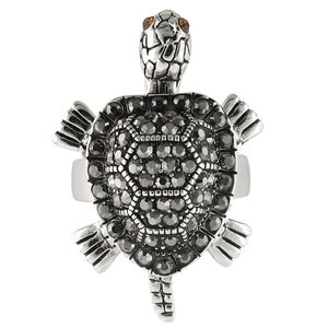 Anello in Ottone Rodiato con Cristalli Multicolore di Alta Qualità 0W285 Piatti e Stoviglie - Product Image 3