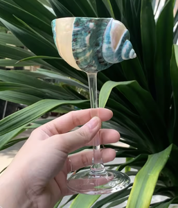 แก้วไวน์เปลือกหอยเวียดนาม แก้วน้ำเปลือกหอยธรรมชาติ สำหรับดื่มไวน์ ค็อกเทล ของตกแต่งโต๊ะบาร์ริมชายฝั่ง - Product Image 6