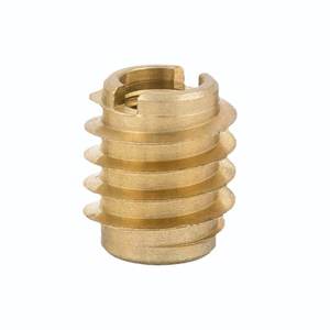 Insertos roscados autorroscantes de latón con ranura y tornillos de fijación con ranura para plástico, madera y metales blandos - Product Image 3