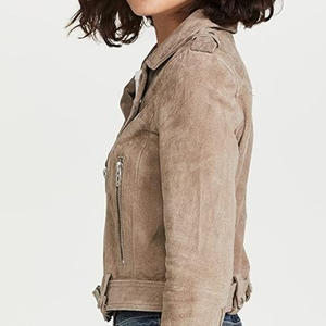 Chaqueta de Cuero de Gamuza para Mujer, Estilo Casual de Invierno, Diseño Personalizado de Primera Calidad, También con Cinturón de Moda - Product Image 4