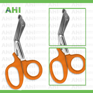 กรรไกรตัดผ้าพันแผลสีเหลืองเข้มสำหรับงานแพทย์ฉุกเฉิน ยี่ห้อ Africana Healthcare Industry ผลิตจากสแตนเลส เหมาะสำหรับพยาบาลและบุคลากรทางการแพทย์ - Product Image 3