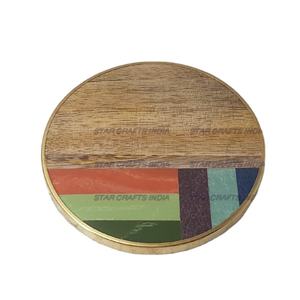 Posavasos redondos cuadrados personalizados de alta calidad, posavasos redondos cuadrados personalizados de alta calidad para el hogar, grueso, sin terminar, carbonizado, mango liso, personalizado Premium - Product Image 1