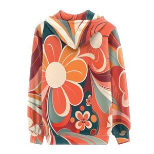 Sudadera con capucha y cremallera para mujer, personalizada, de forro polar antipilling, poliéster/algodón, manga larga, con bolsillos, estilo casual - Product Image 4